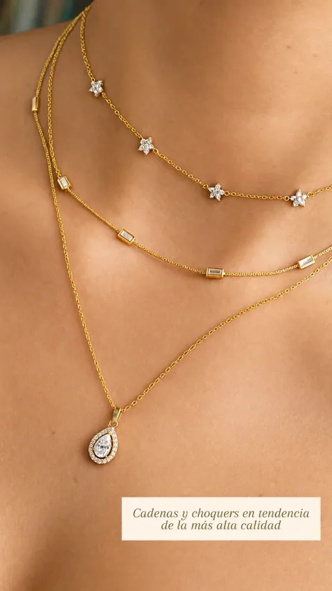 Collares dorados de Glam Joyas